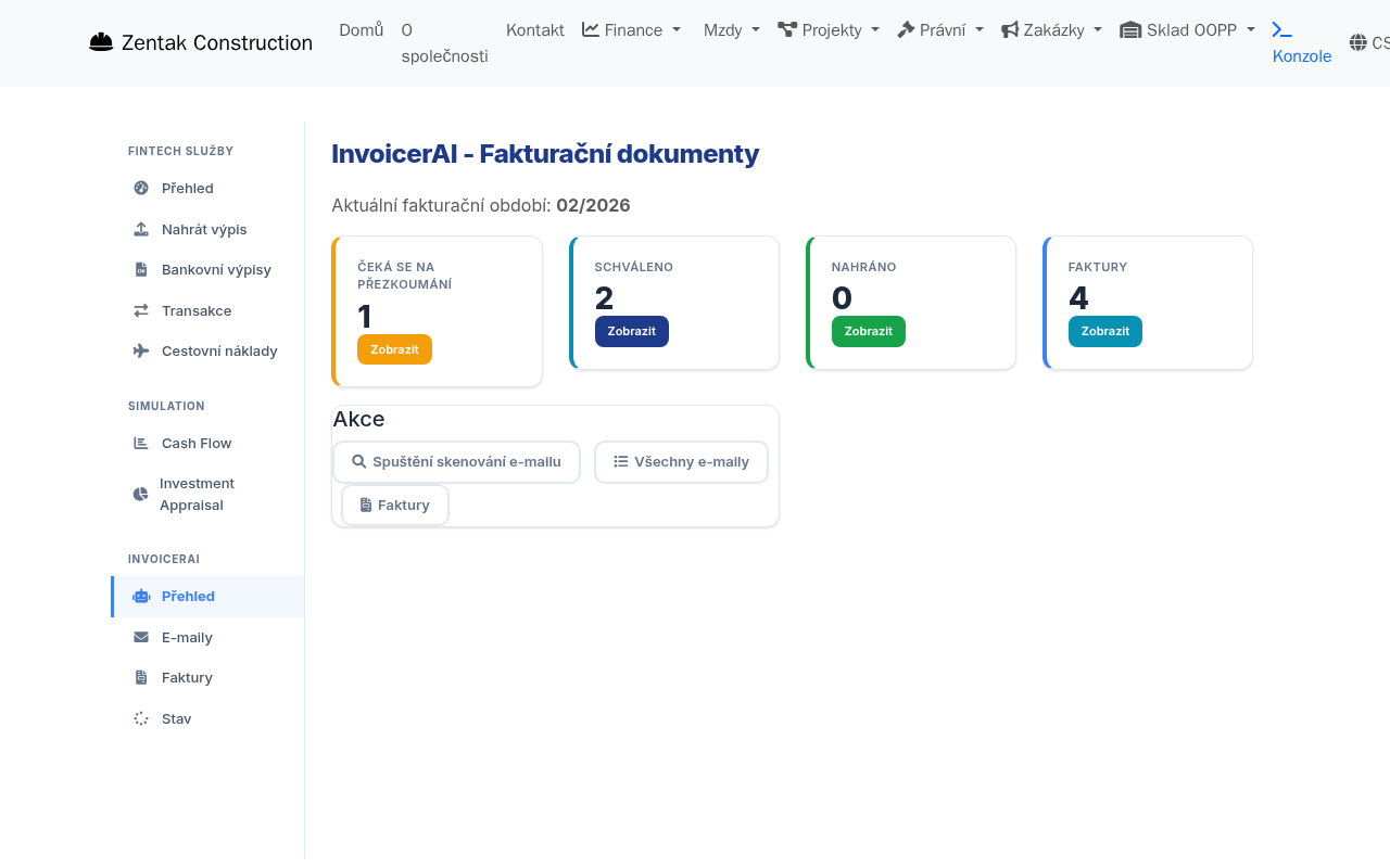 InvoicerAI dashboard